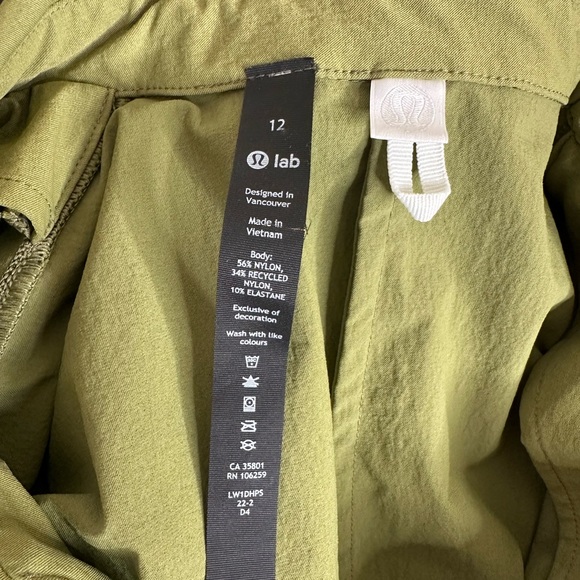 Lululemon lab Zip-Front Collared Romper size 12 W1DHPS - Picture 6 of 7